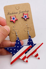 Load image into Gallery viewer, Blue Independence Day Earrings Stud Set