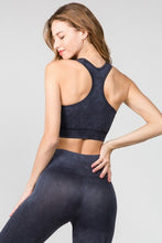Load image into Gallery viewer, Stone Washed Seamless Activewear Sports Bra Black