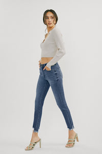 Kancan High Rise Medium Stone Wash Skinny Jeans