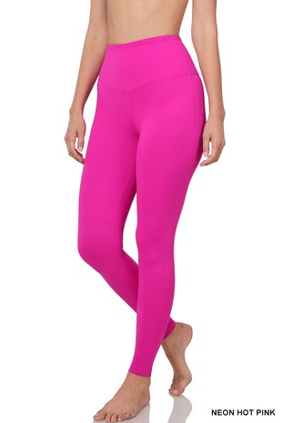 MICROFIBER WIDE WAISTBAND FULL LENGTH LEGGINGS