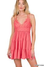 Load image into Gallery viewer, CROCHET LACE RUFFLE CAMI