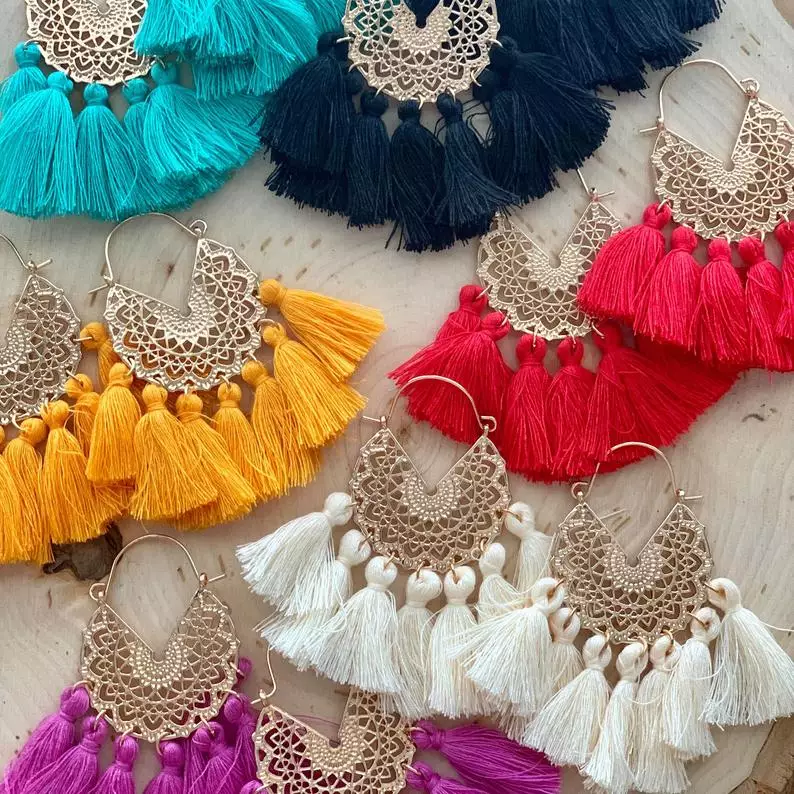 1002 Boho tassel Earrings