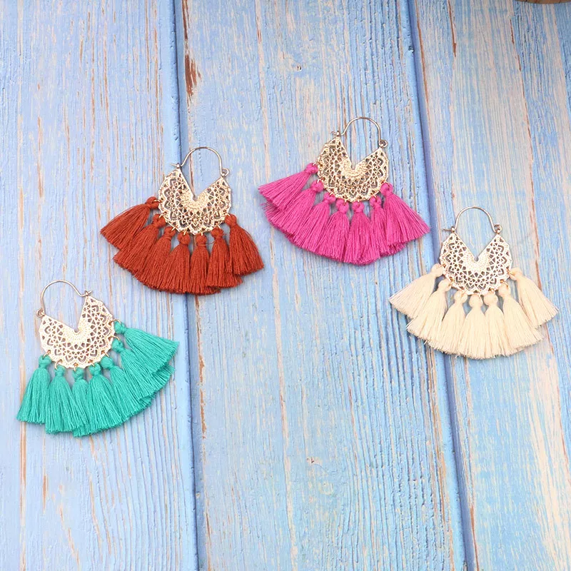 1002 Boho tassel Earrings