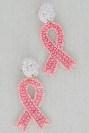 BREAST CANCER AWARENESS RIBBON EARRINGS