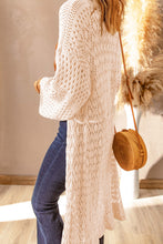 Load image into Gallery viewer, Apricot Crochet Hollow-out Long Cardigan