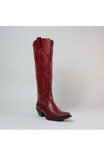 Load image into Gallery viewer, Red Knee High Fashion Cowgirl Boot