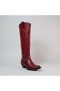 Red Knee High Fashion Cowgirl Boot