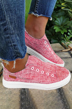 Load image into Gallery viewer, Pink Vintage Washed Slip On Canvas Shoes