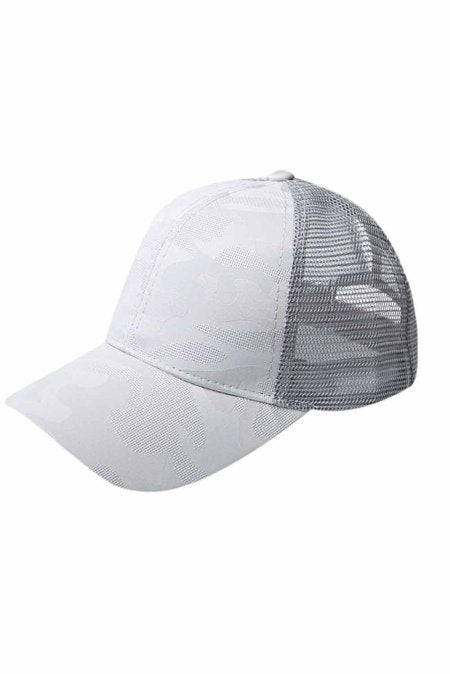 841. Gray Mesh Breathable Snapback Adjustable Casual Baseball Cap