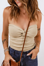 Load image into Gallery viewer, Beige Twist Bandeau Ribbed Knit Vest