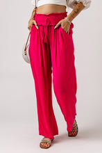 Load image into Gallery viewer, Rose Smocked Elastic Waist Wide Leg Pants