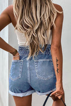 Load image into Gallery viewer, Sky Blue High Waist Shorts Denim