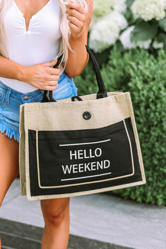 Hello Weekend Tote Bag