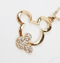 Rhinestone Mouse Necklace