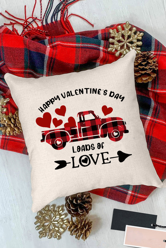 Valentine Letter Heart Graphic Print Pillow Case