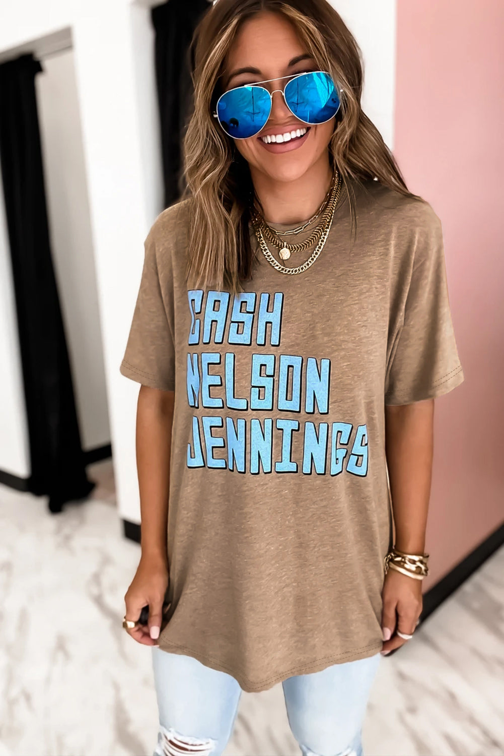 CASH NELSON JENNINGS Graphic Tee