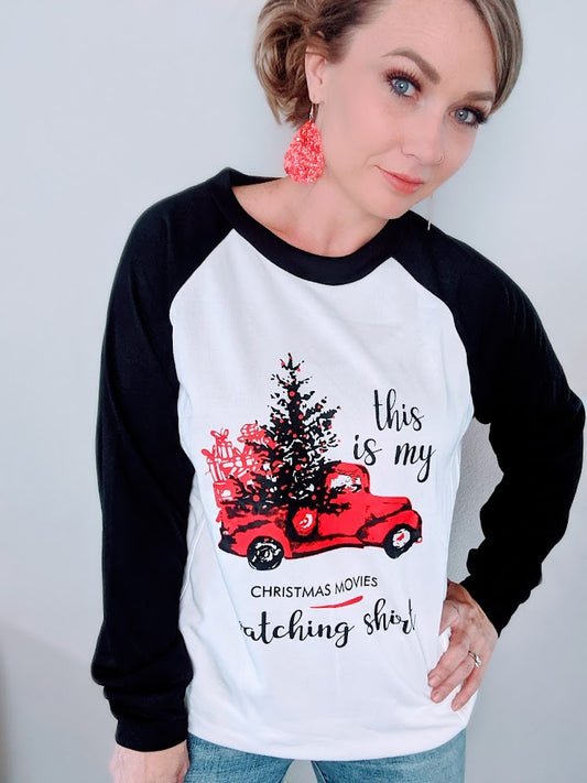 952. Black Christmas Printed Loose Sweatshirt