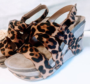Leopard wedges