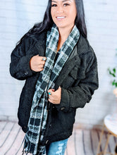 Load image into Gallery viewer, Black Winter Thick Large Plaid Scarf