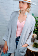 Load image into Gallery viewer, Khaki Oversized Fold Over Sleeve Sweater Cardigan