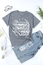 Load image into Gallery viewer, Gray Summer Nights and Ballpark Lights Graphic T Shirt