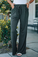 Load image into Gallery viewer, Green Women&#39;s Loose Wide Leg Drawstring Comfy Lounge Pants