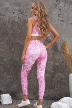 Load image into Gallery viewer, Pink Snakeskin Print Bra Top and High Waist Legging Sports Wear