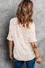 Load image into Gallery viewer, Apricot Chloe Animal Print V-neck Rolled Sleeve Tunic Top