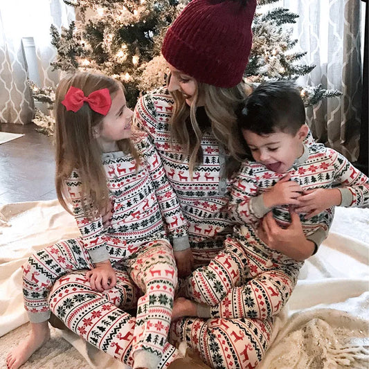 Whole Family Christmas Casual Pajamas Tops & Pants