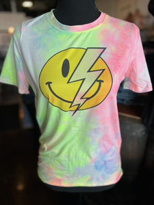 Tye-Dye Butter Soft Happy Face Tee