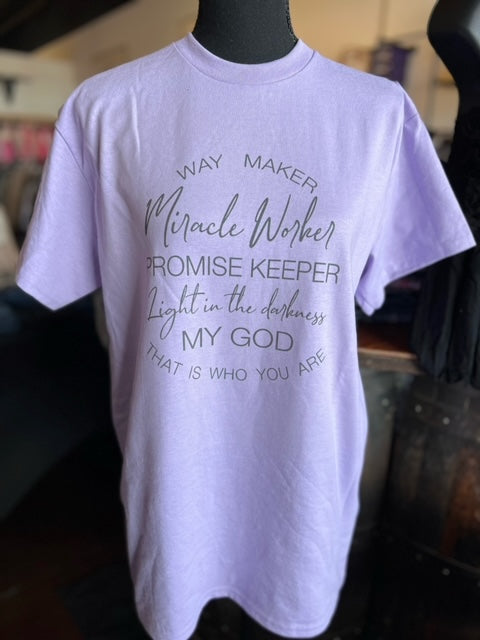 Way Maker Purple Graphic Easter Tee