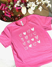 Heart Collage Pink Tee