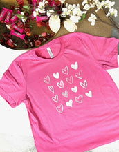 Load image into Gallery viewer, Heart Collage Pink Tee